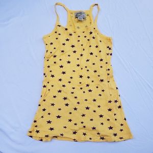 Yellow and Purple Star Ribbed Tank Top